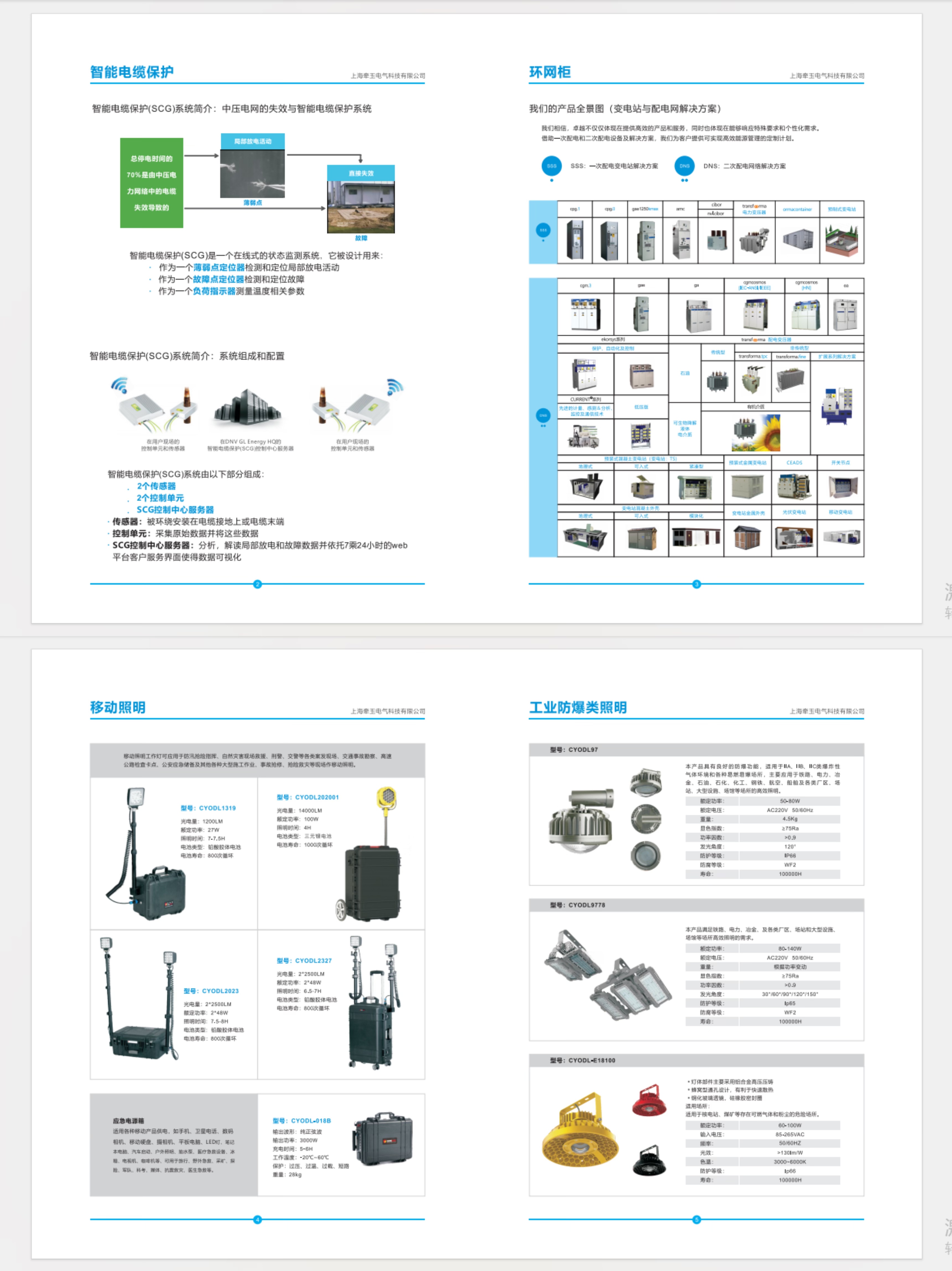 成都画册制作-电力环网柜系统产品手册